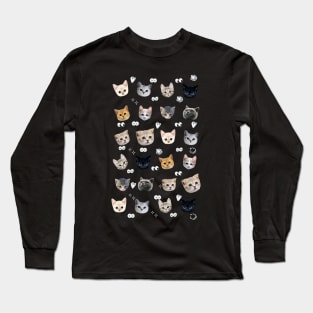 trending cats pattern Long Sleeve T-Shirt
